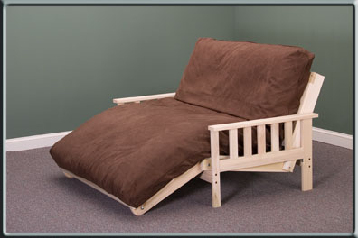 Mission Futon loveseat Lounger with Arms unfinish wooden as bed 74x54